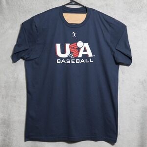 USA Baseball Baseballism T-Shirt Mens 3XL Navy Blue Short Sleeve Athletic Tee